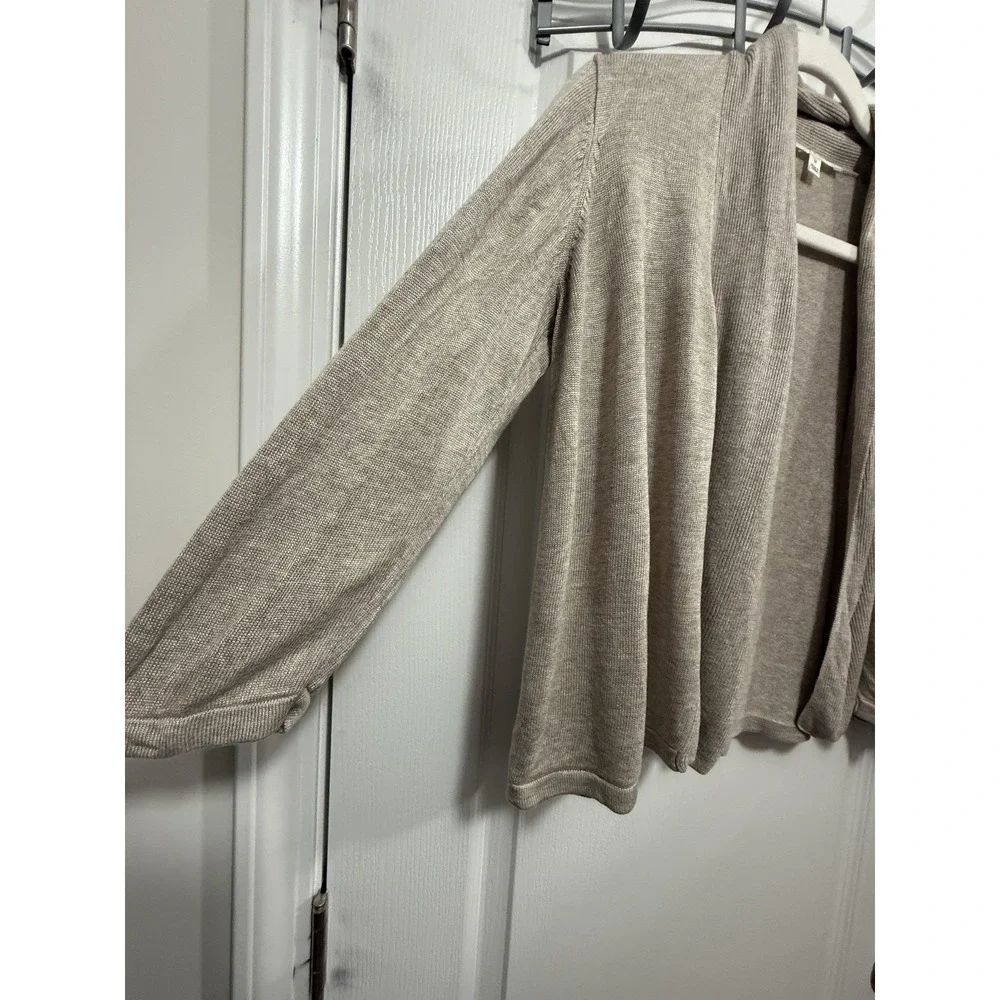 CYRUS Beige Open Front Knit Cardigan Sweater M‎